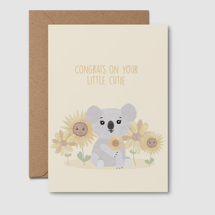 Little cutie | Aussie CARD, baby shower, newborn, pregnancy