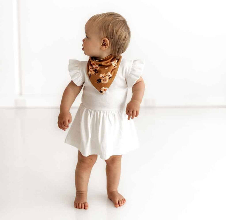 Golden Flower Organic Dribble Bib
