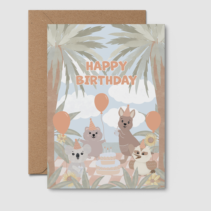Birthday picnic | Australian themed Birthday Card