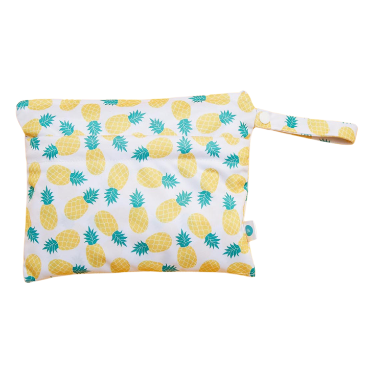 Small Double Pocket Wetbag Pineapple Delight
