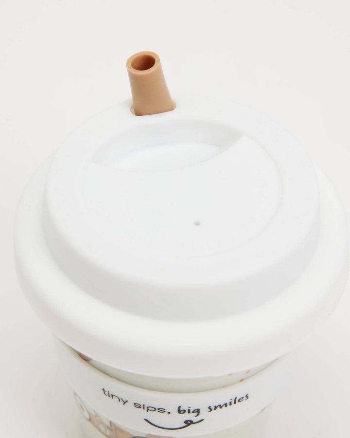 Itti Bamboo Baby Cino Cup + 2 Straws - Zoom Zoom (Race Car)