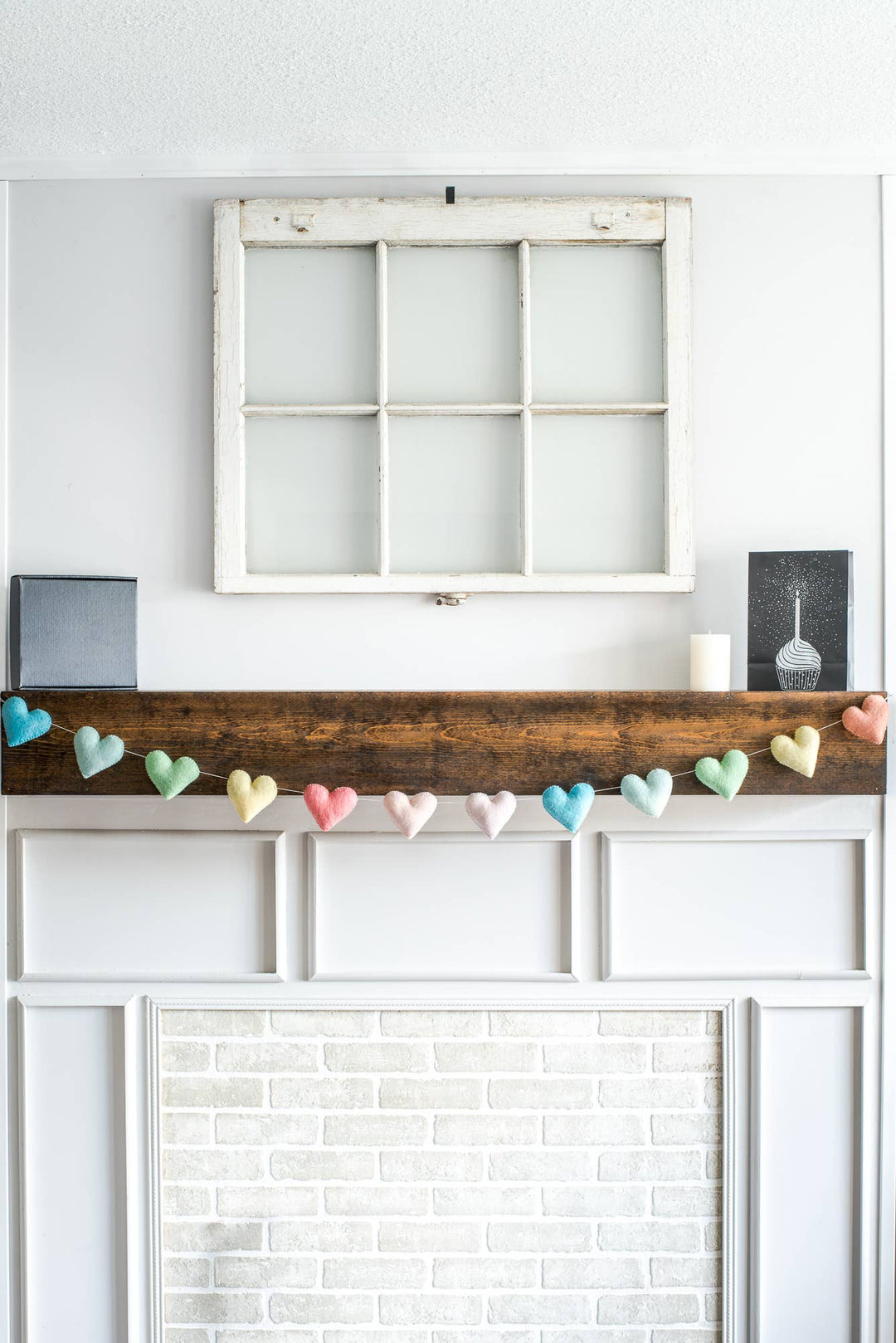 (Soft Rainbow) Heart Garland, Valentine's Decor