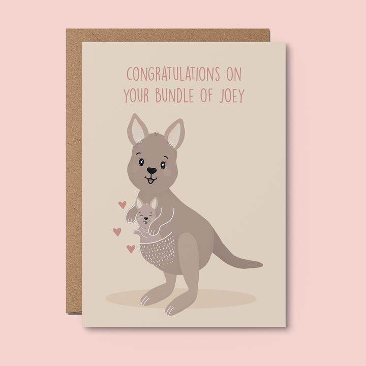 Bundle of Joey | AUSTRALIAN BABY SHOWER CARD | newborn