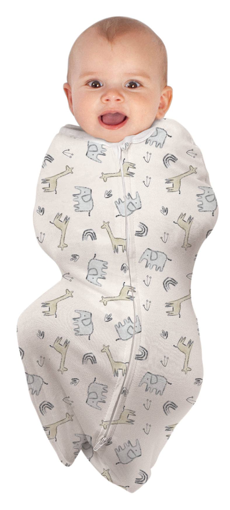 Swaddlepouch cotton large (3-9m) - rumble jungle