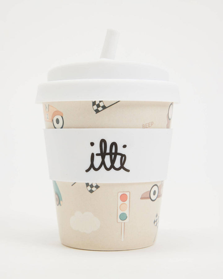 240ml Itti Bamboo Baby Cino Cup + 1 Straw - Zoom Zoom
