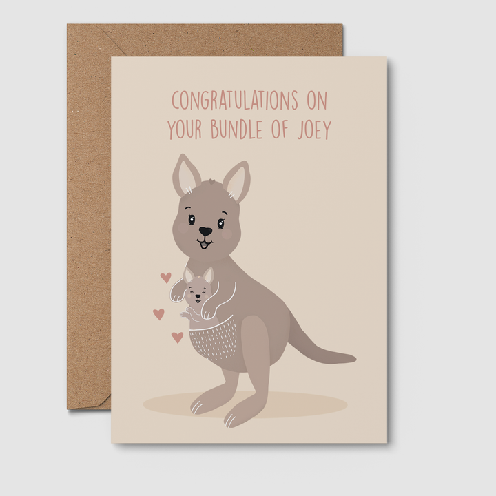 Bundle of Joey | AUSTRALIAN BABY SHOWER CARD | newborn