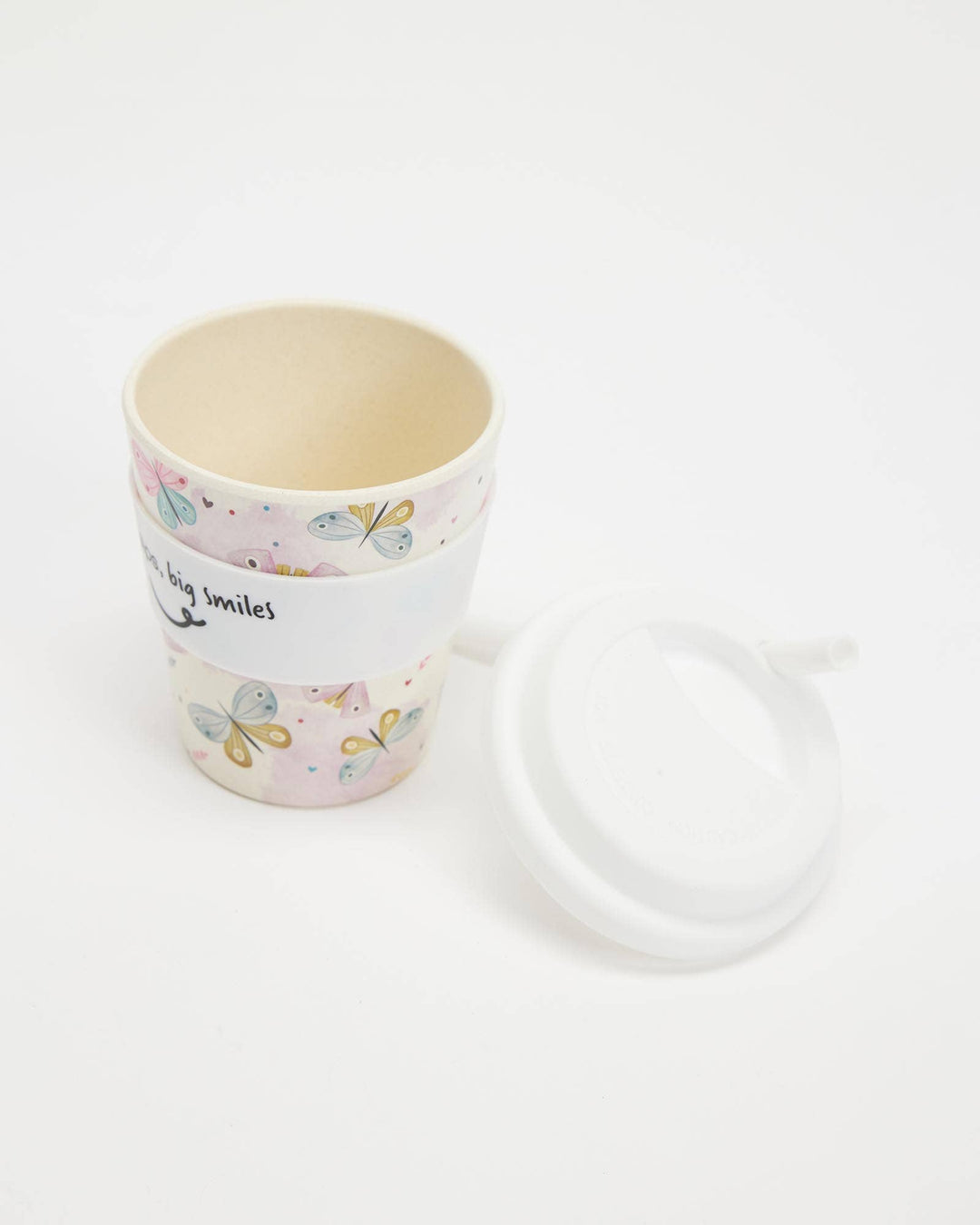 240ml Itti Bamboo Baby Cino Cup + 1 Straw - Butterfly