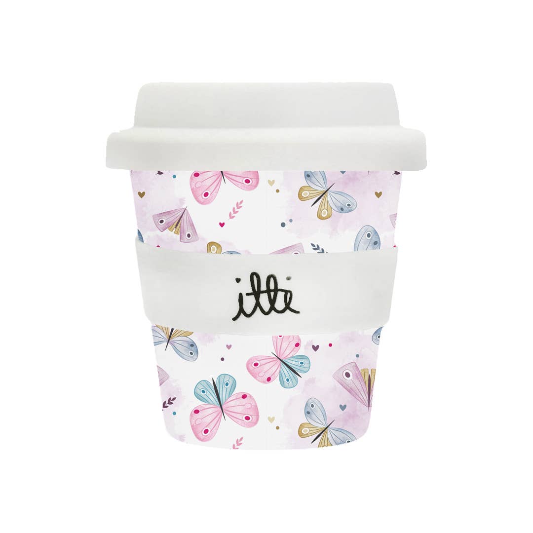 240ml Itti Bamboo Baby Cino Cup + 1 Straw - Butterfly