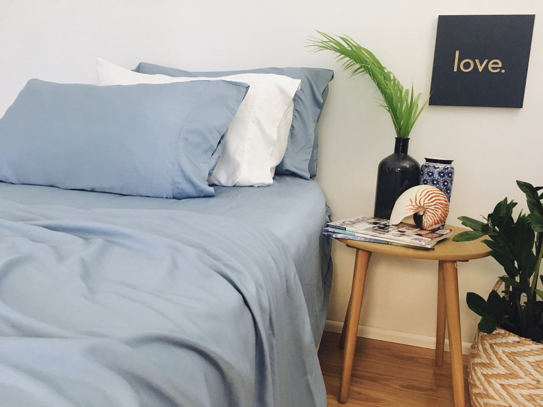 Pillow cases in sky blue colour. Standard pillow case size 51cm x 74cm