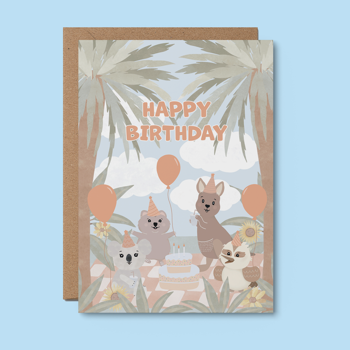 Birthday picnic | Australian themed Birthday Card