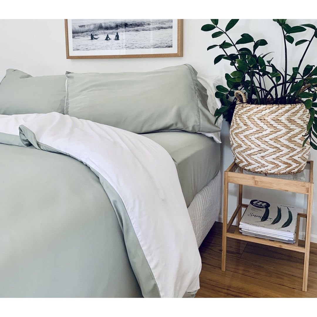 100% Organic Bamboo Duvet Cover with Fitted sheet Set