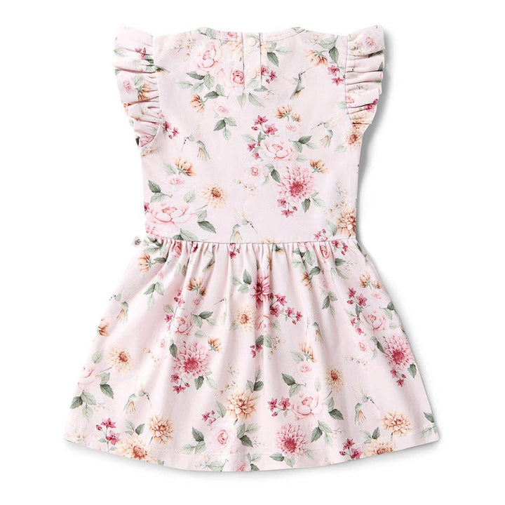 Birds & Blooms Short Sleeve Organic Dress