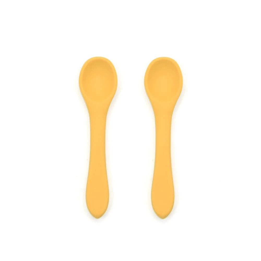 2-Pack Food Grade Silicone Baby Spoons in 6 Colors