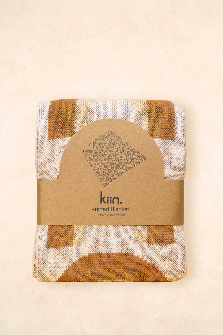 Baby Blanket Organic Cotton Knit - Rainbow