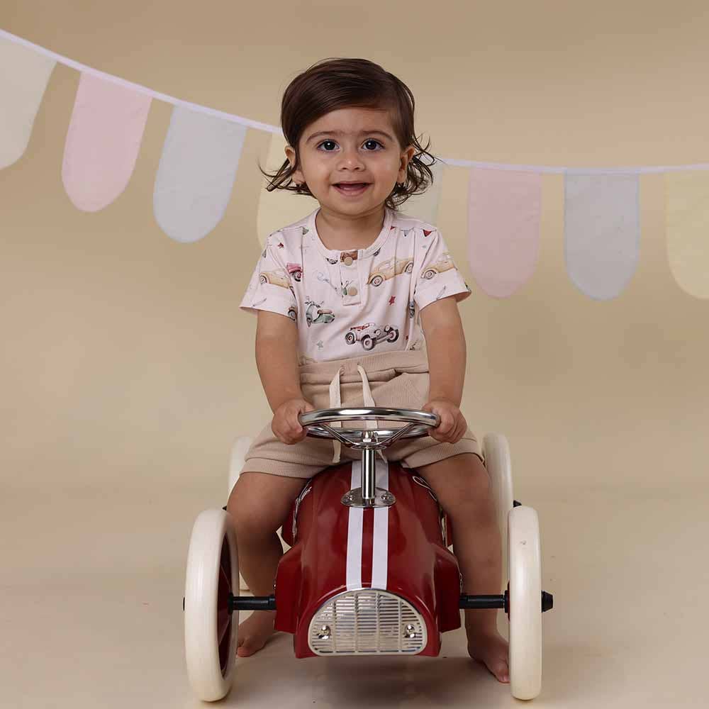Vintage Cars Short Sleeve Organic Bodysuit