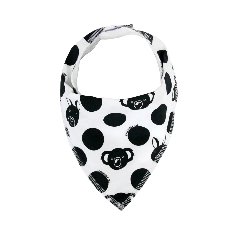 Australian Animal Polka Dot Dribble Bib