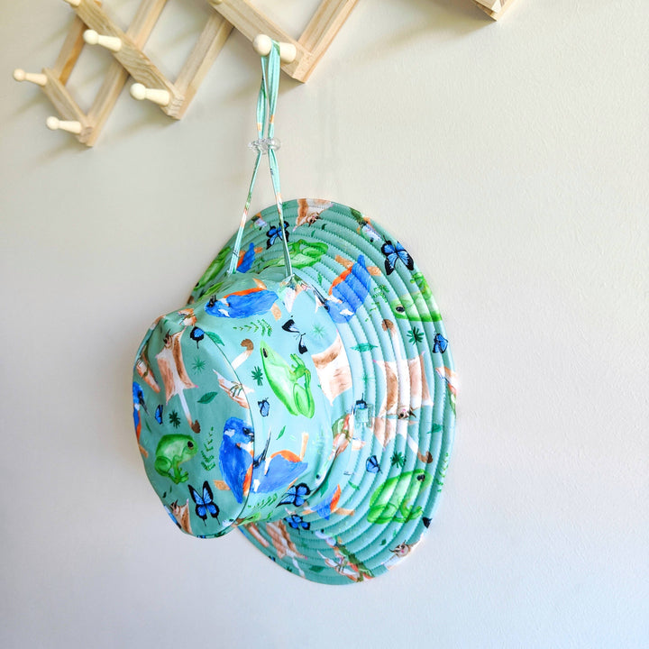 REVERSIBLE SWIM HAT ~ FOREST