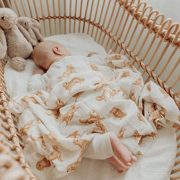GOLDEN RETRIEVER | Bamboo Cotton Muslin Swaddle