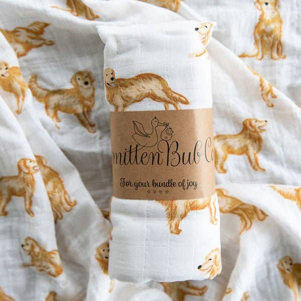 GOLDEN RETRIEVER | Bamboo Cotton Muslin Swaddle