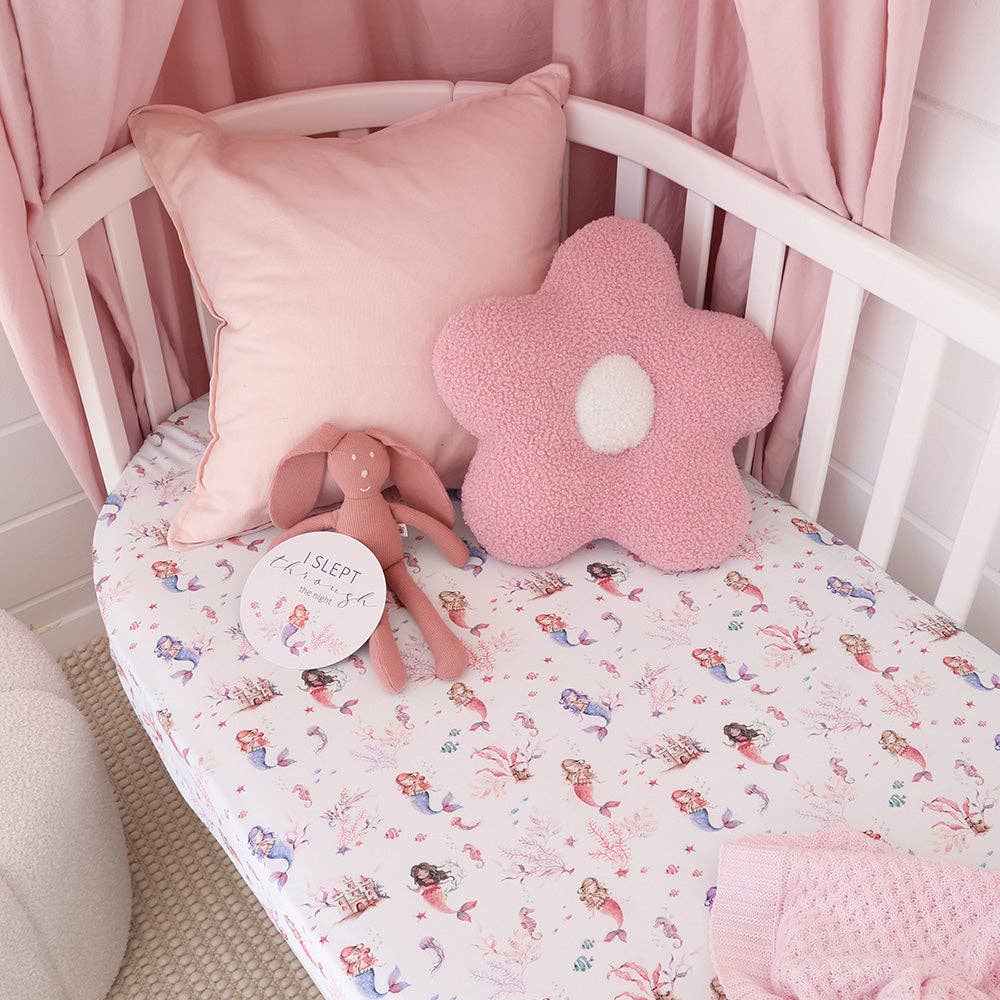 Mermaid Organic Fitted Cot Sheet