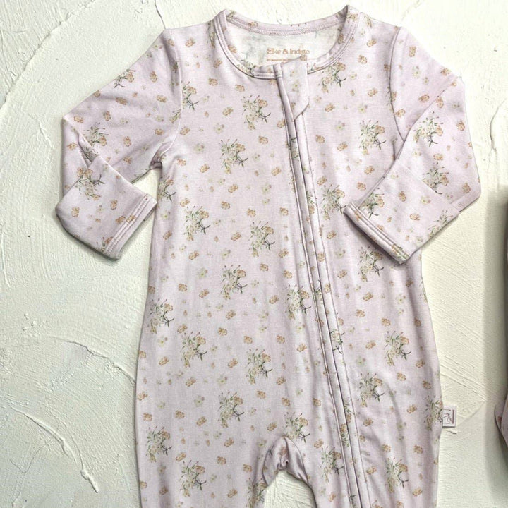 Bamboo/Organic Cotton Florence Onesie - Lilac Bouquet