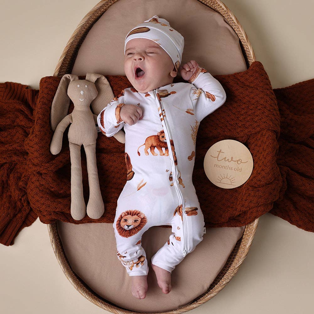 Lion Onesie Organic Snugglesuit Convertible Romper