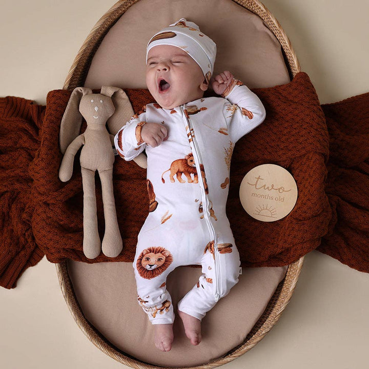 Lion Onesie Organic Snugglesuit Convertible Romper