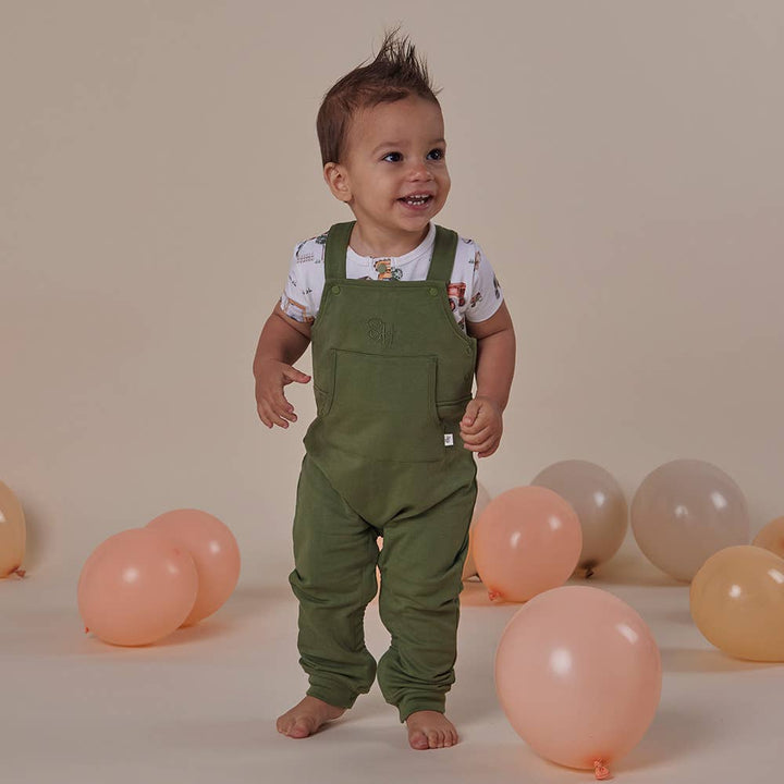 Olive Organic Joey Overalls