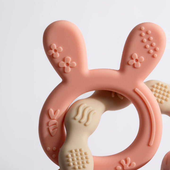 Silicone Bunny Teether - Pink