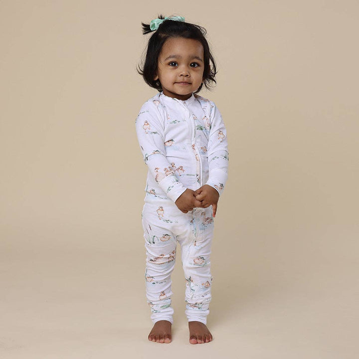 Duck Pond Organic Snugglesuit Convertible Romper: 0000 Newborn