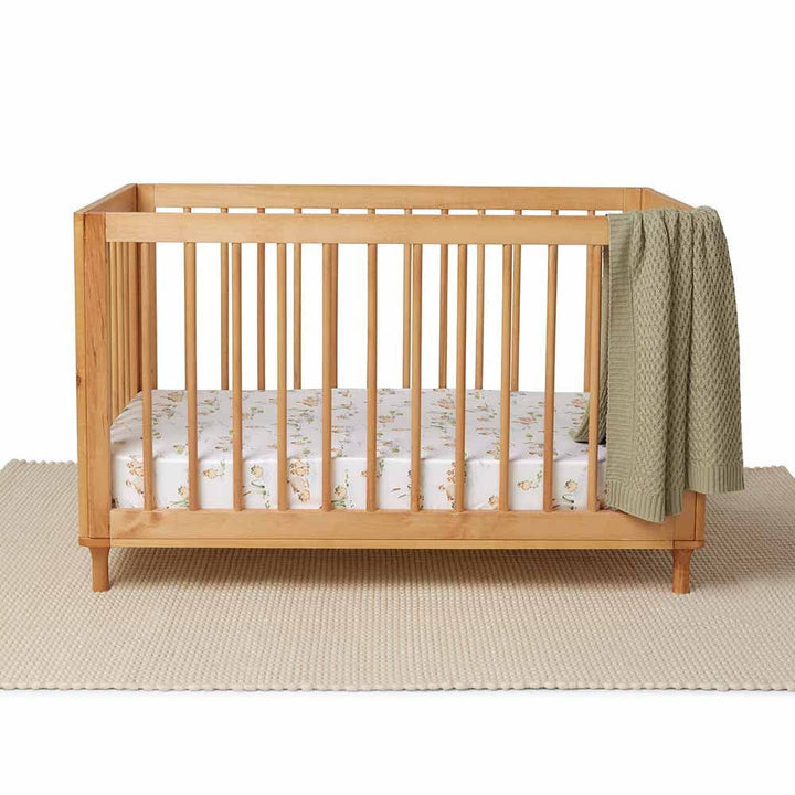Duck Pond Organic Fitted Cot Sheet