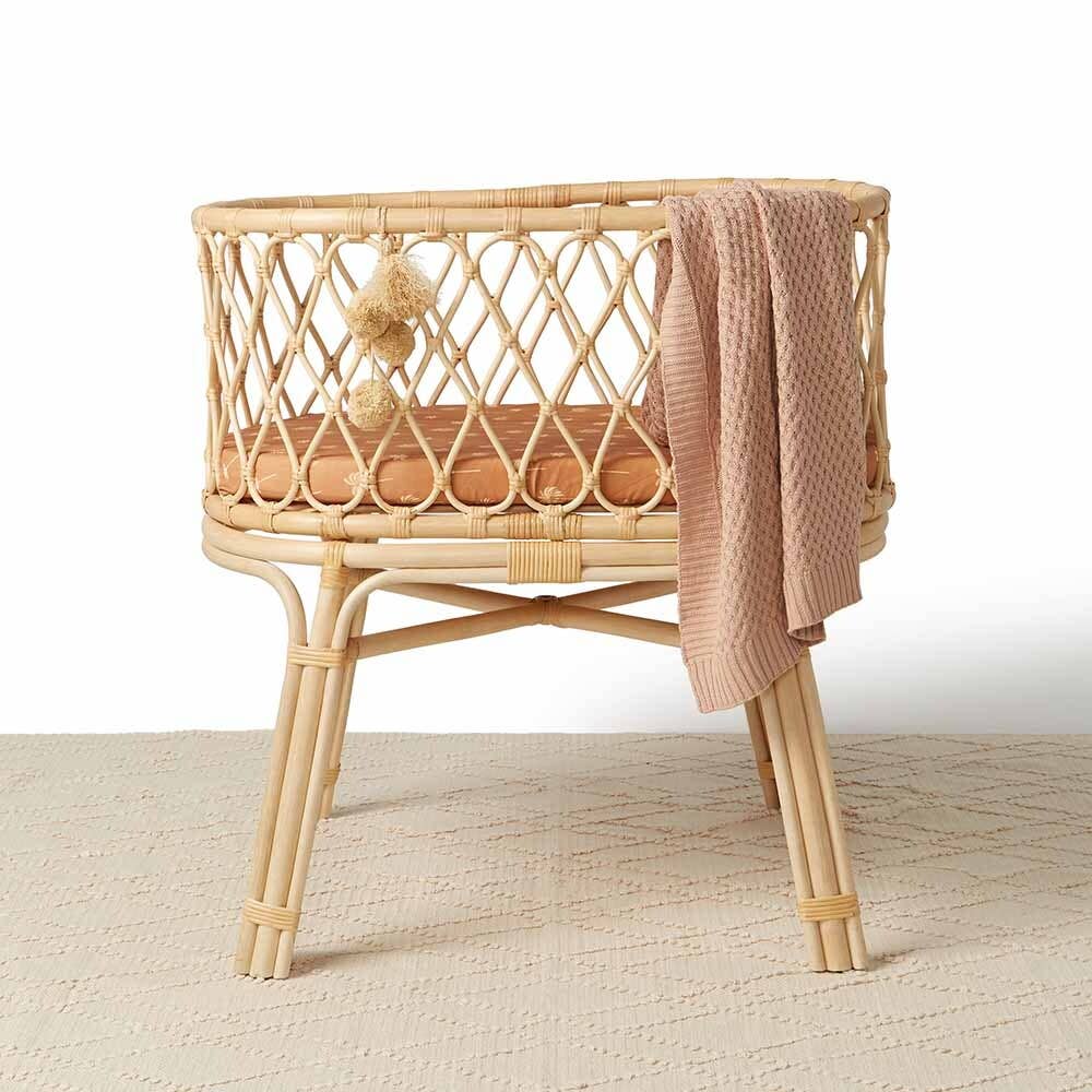 Bronze Palm Bassinet Sheet / Change Pad Cover