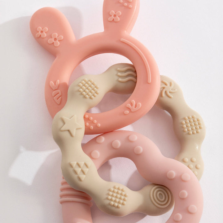 Silicone Bunny Teether - Pink