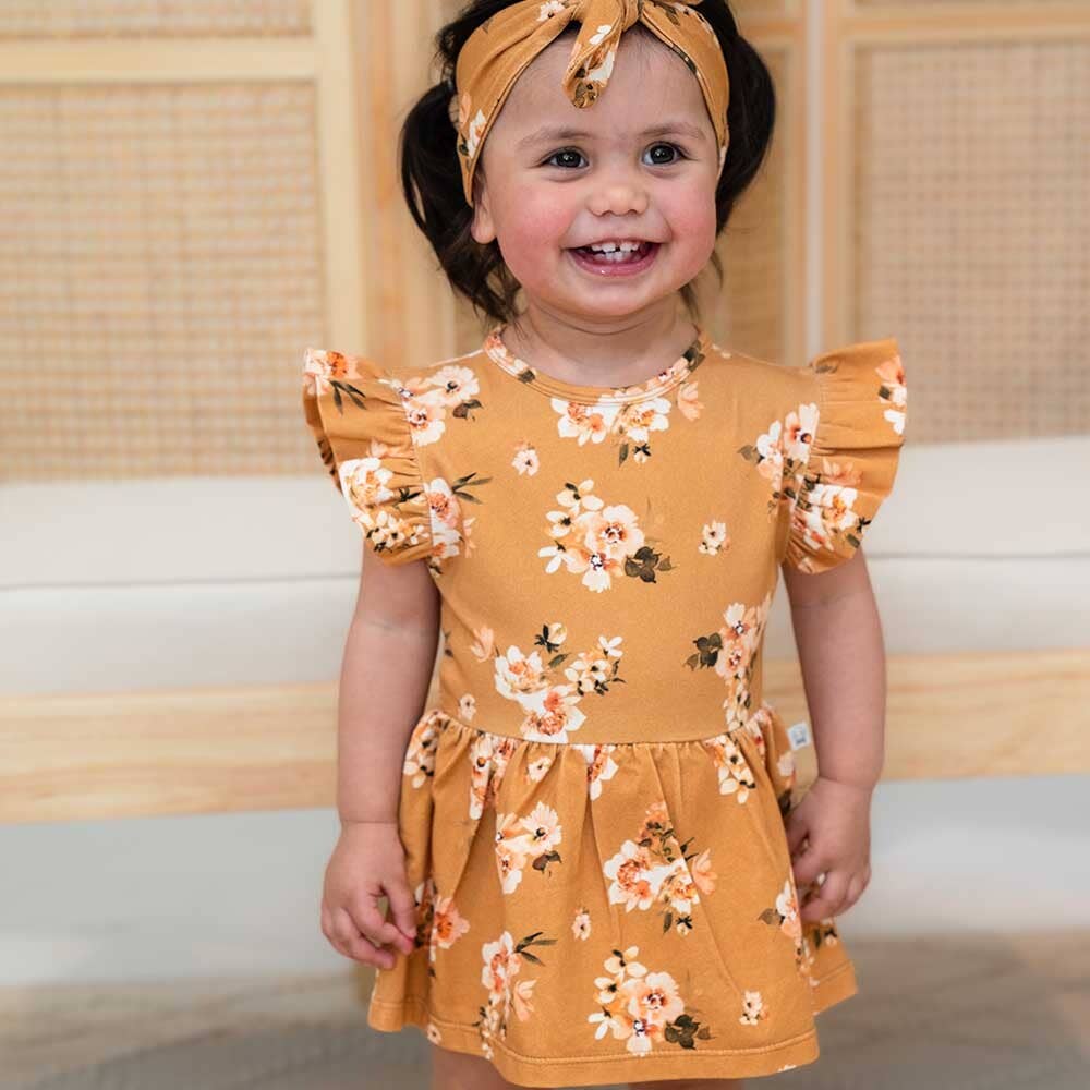 Golden Flower Organic Dress