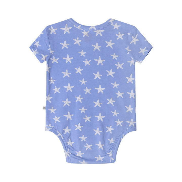 Comfy Short Sleeve Bodysuit - Star Fish Blue