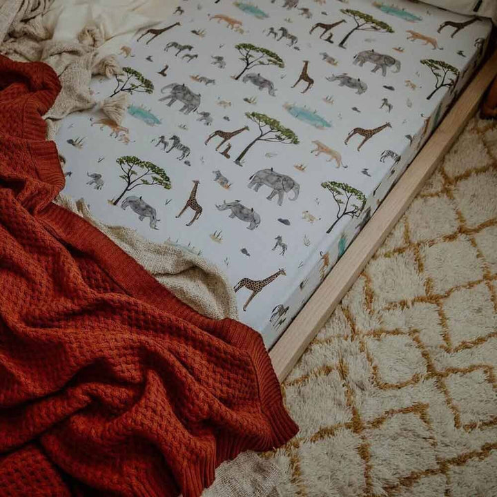 Safari Fitted Cot Sheet