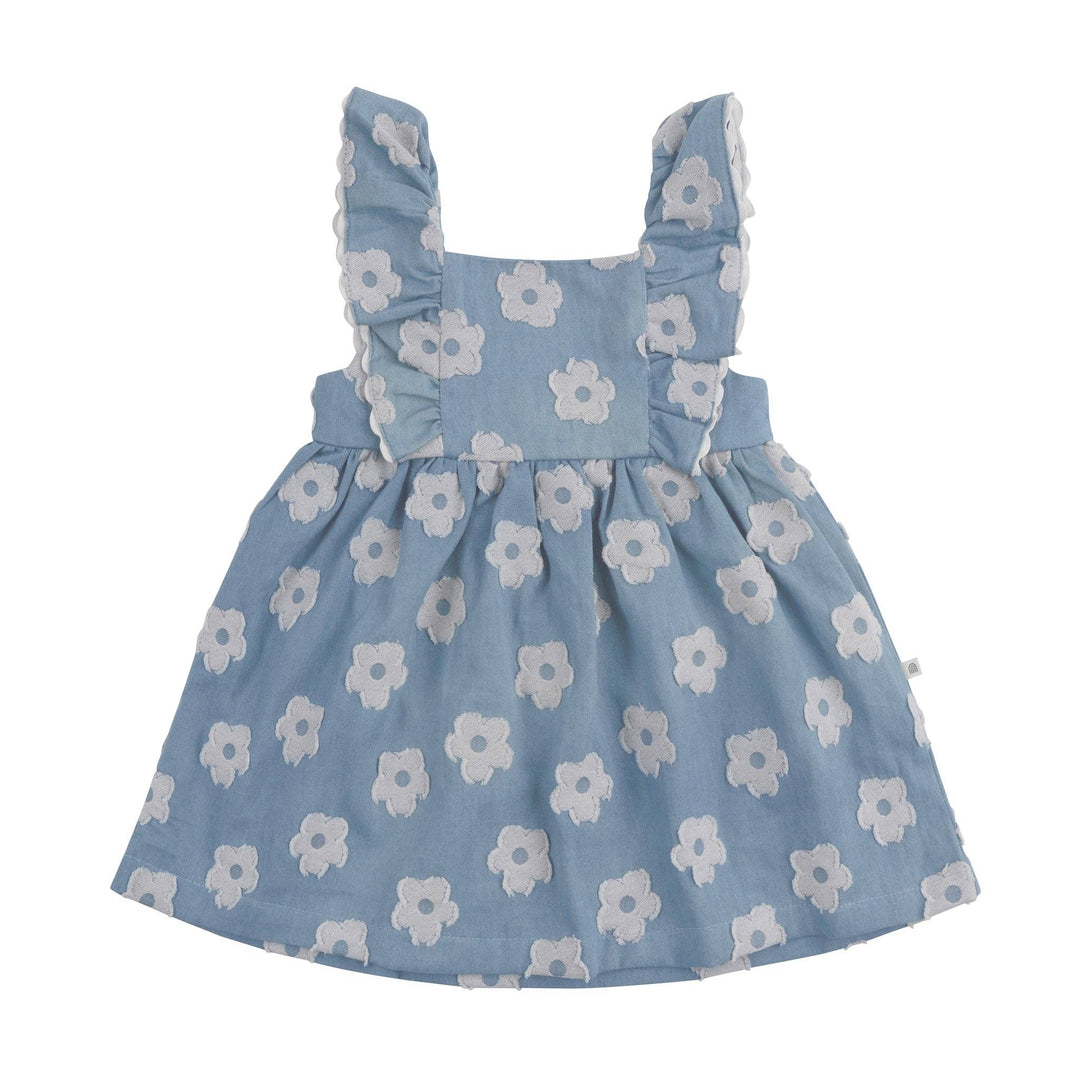 Floral Print Chambray Dress - Chambray