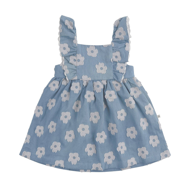 Floral Print Chambray Dress - Chambray