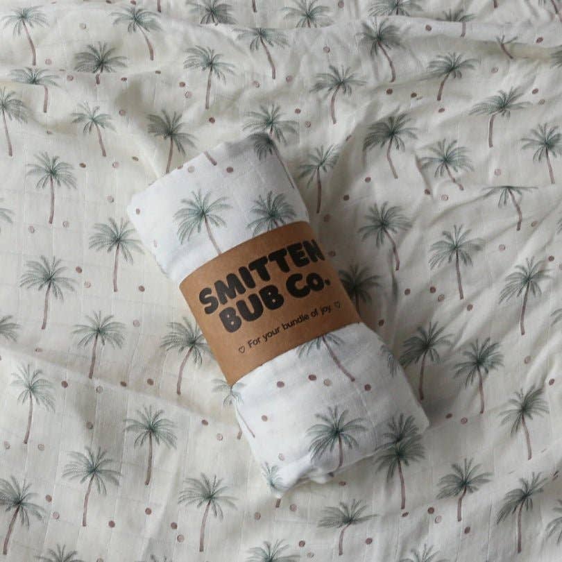 PALMS & COCONUTS | Bamboo Cotton Muslin Swaddle
