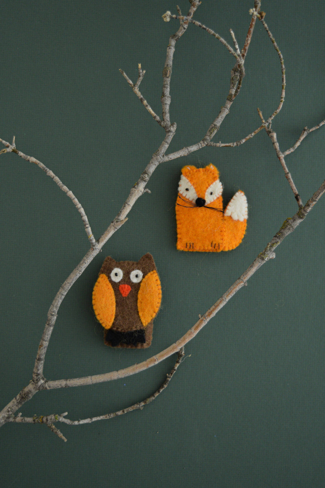 Finger Puppet - Owl and Fox Set