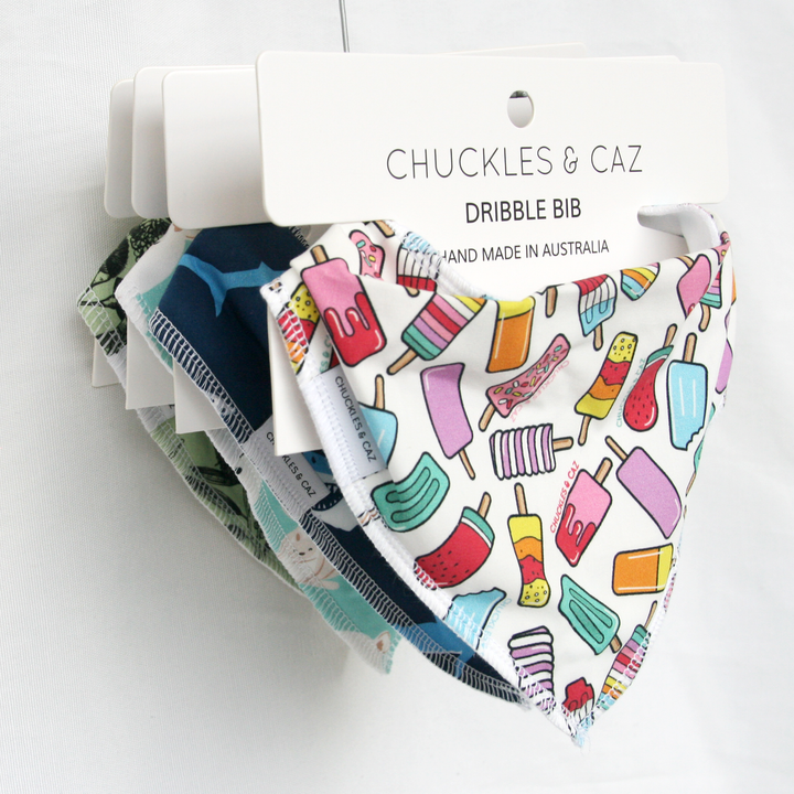 Australian Animal Polka Dot Dribble Bib