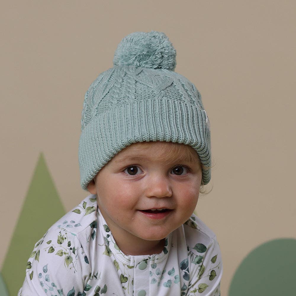 Sage Organic Baby Knit Beanie