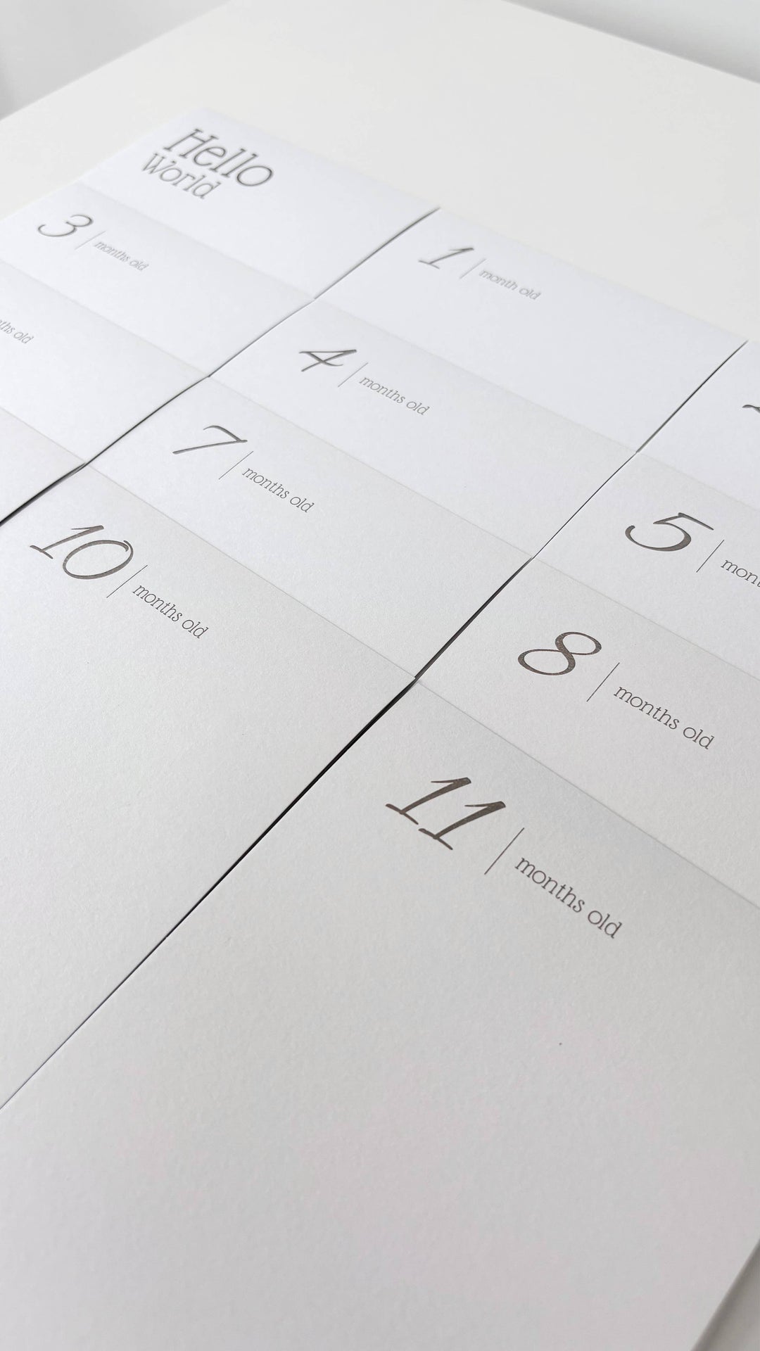 Inkless Print Milestone Cards