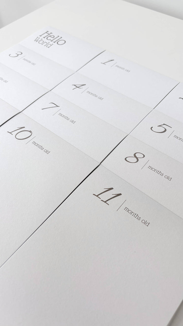Inkless Print Milestone Cards
