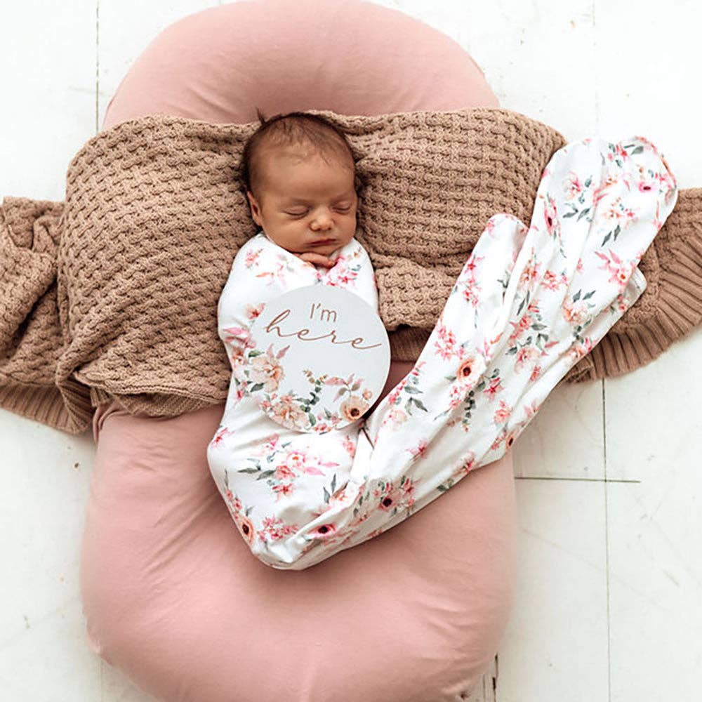 Camille Organic Jersey Wrap & Topknot Set