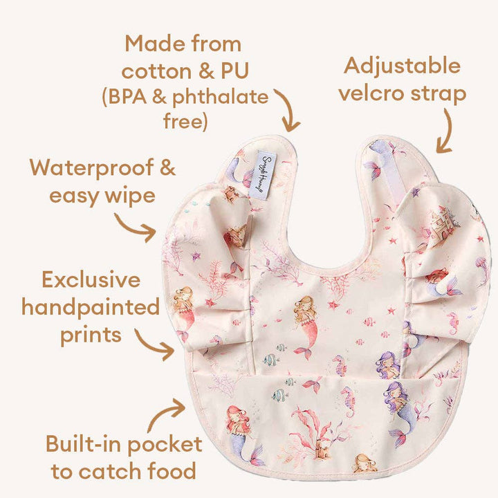 Mermaid Frill Snuggle Bib