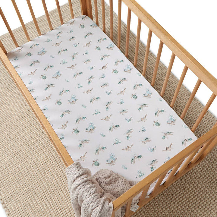 Turtle Organic Fitted Cot Sheet