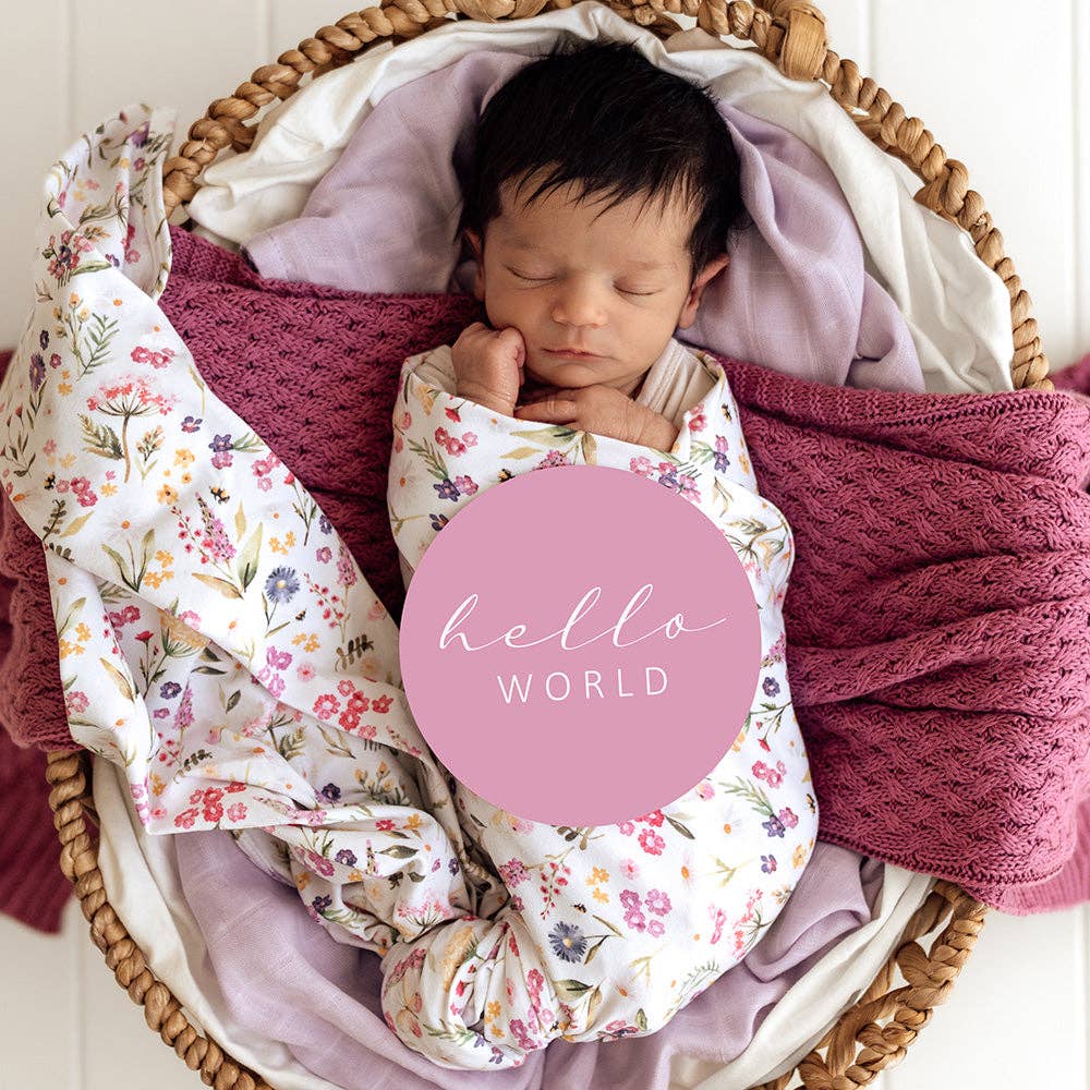 Gracie Organic Jersey Wrap & Topknot Set