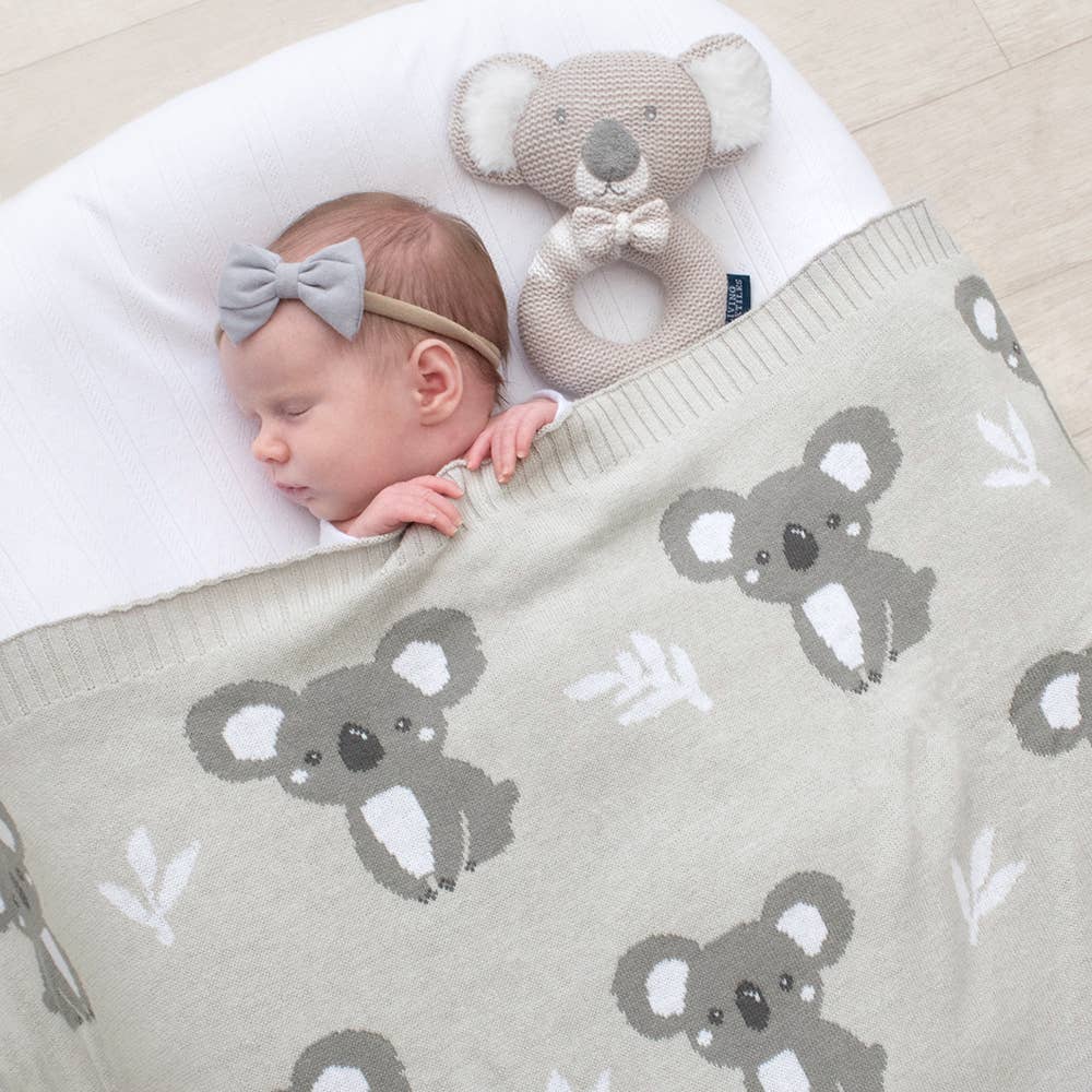 Australiana Baby Blanket - Koala/Grey