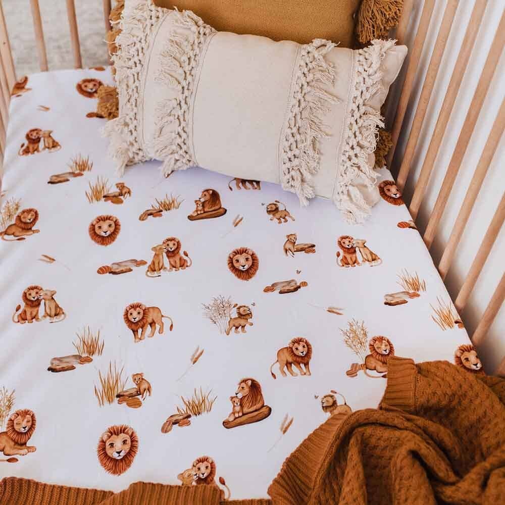 Lion Fitted Cot Sheet